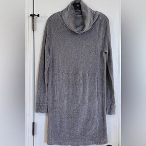 Athleta NWOT Velour Dress Heather Gray, Size S, W/Pockets